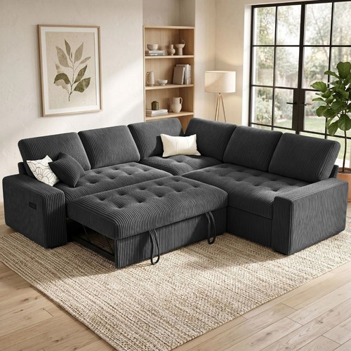 Pull out sofa bed - out,